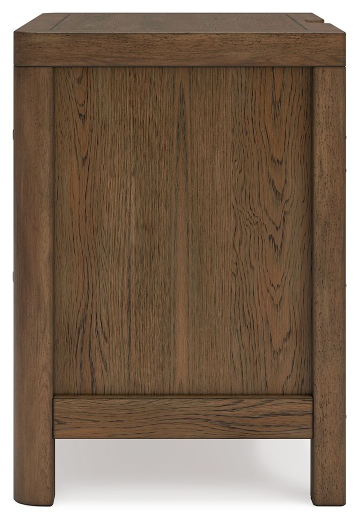 Cabalynn - Light Brown - Two Drawer Night Stand by Signature Design by Ashley® | Bel Furniture