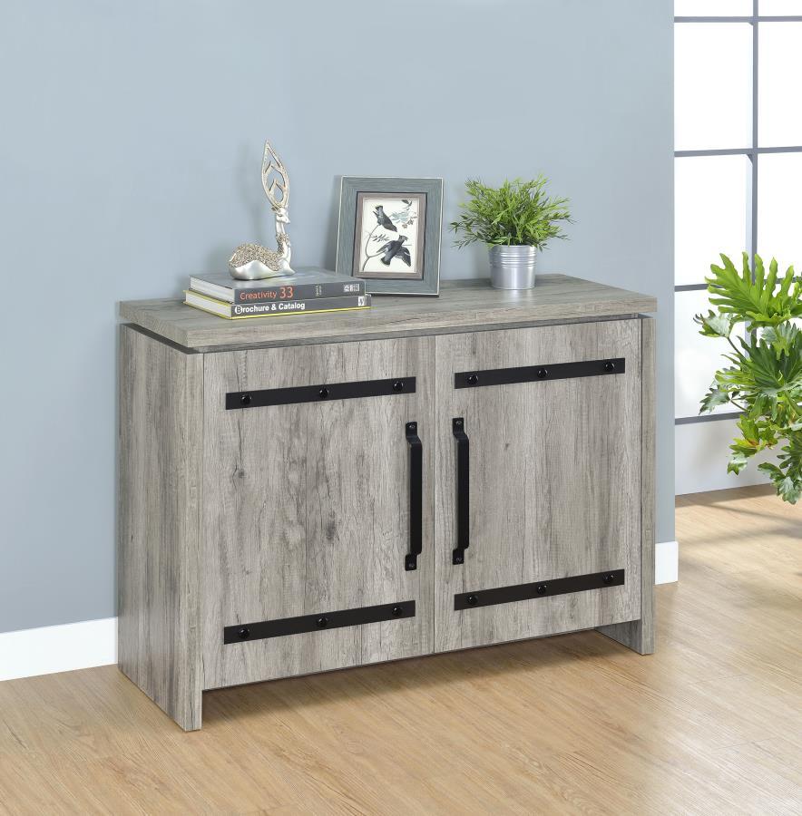 Enoch - 2 Door Engineered Wood Accent Cabinet - Gray Driftwood by CoasterEveryday | Bel Furniture