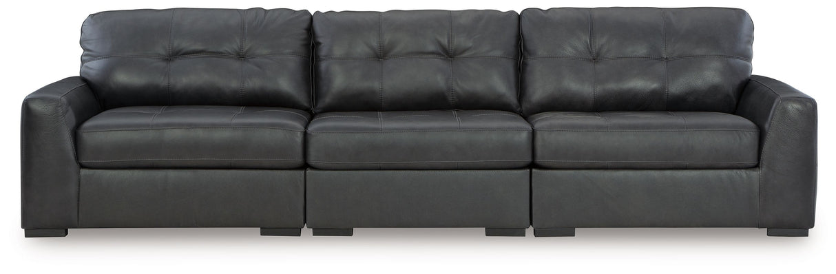 Brindley Pier - Sectional Black 3-Piece Sectional Sofa by Signature Design by Ashley® | Bel Furniture