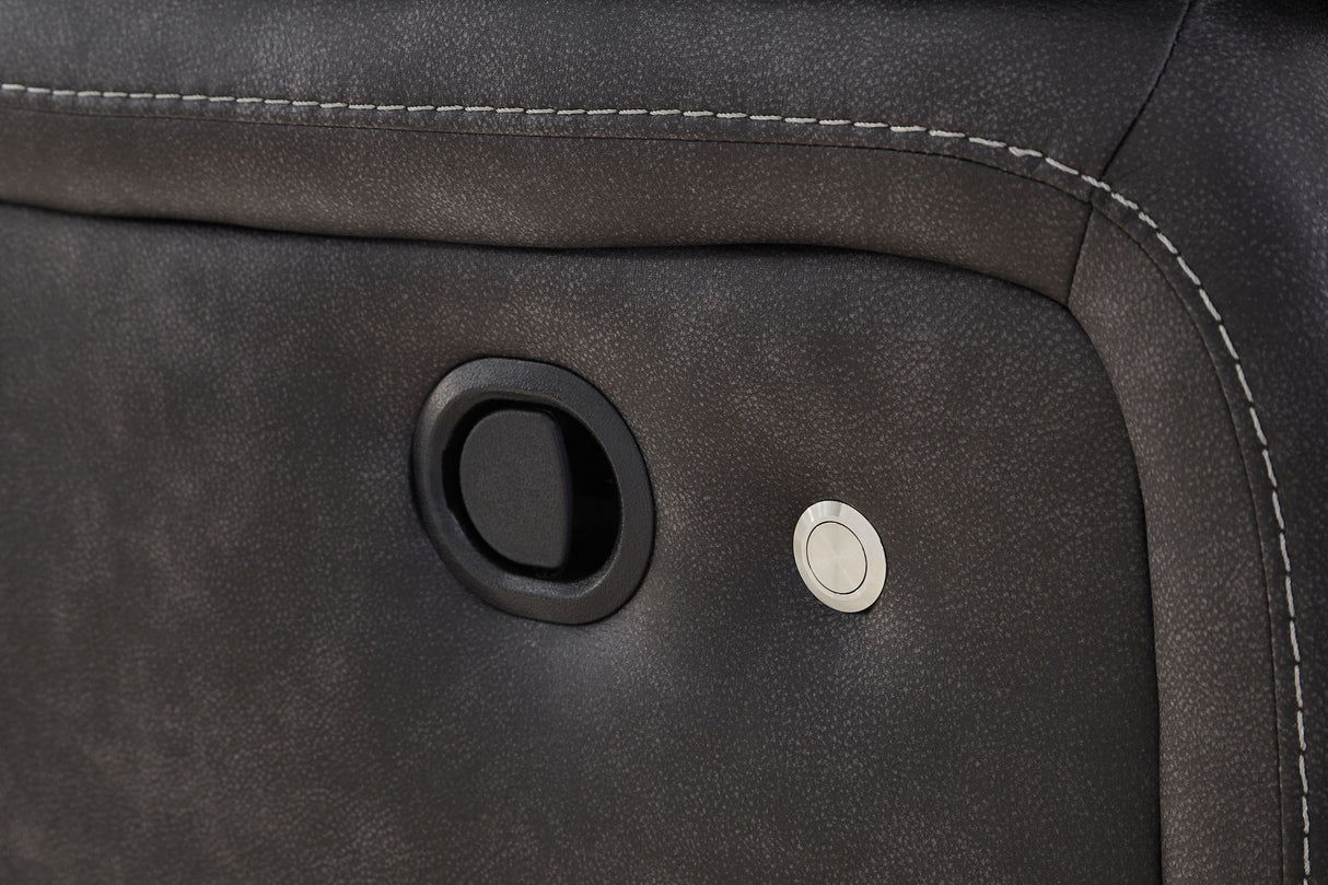 Sultan Meadow - Carbon - 2-Piece Reclining Sectional by Signature Design by Ashley® | Bel Furniture