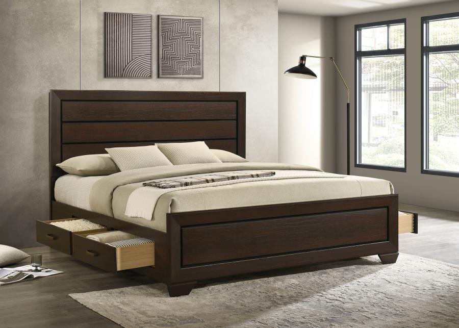 Kauffman - Wood Storage Panel Bed by CoasterEveryday | Bel Furniture