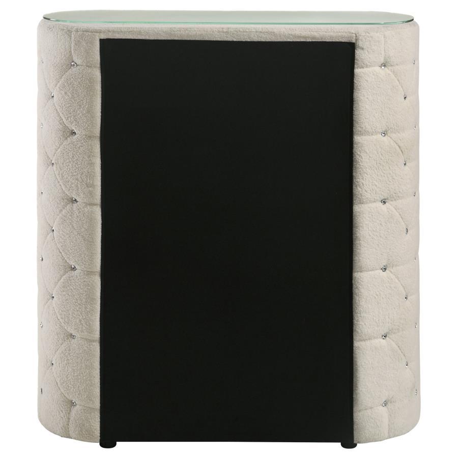 Sonya - 5-Drawer Upholstered Bedroom Chest Of Drawers - Ivory