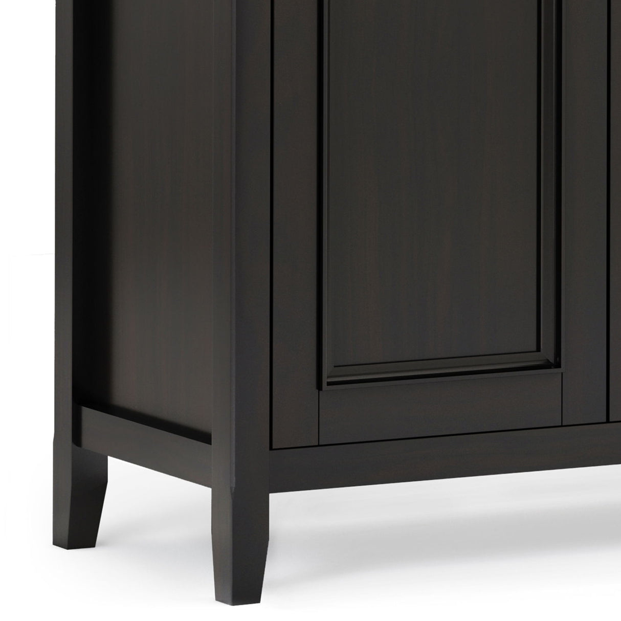 Amherst - Wide 4 Door Storage Cabinet - Hickory Brown by Simpli-Home | Bel Furniture