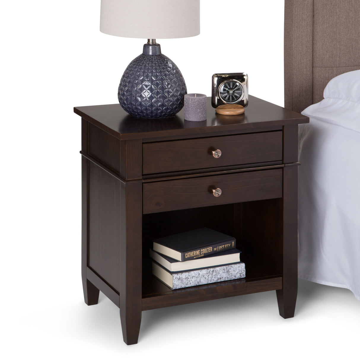 Carlton - Bedside Table, Handcrafted by Simpli-Home | Bel Furniture