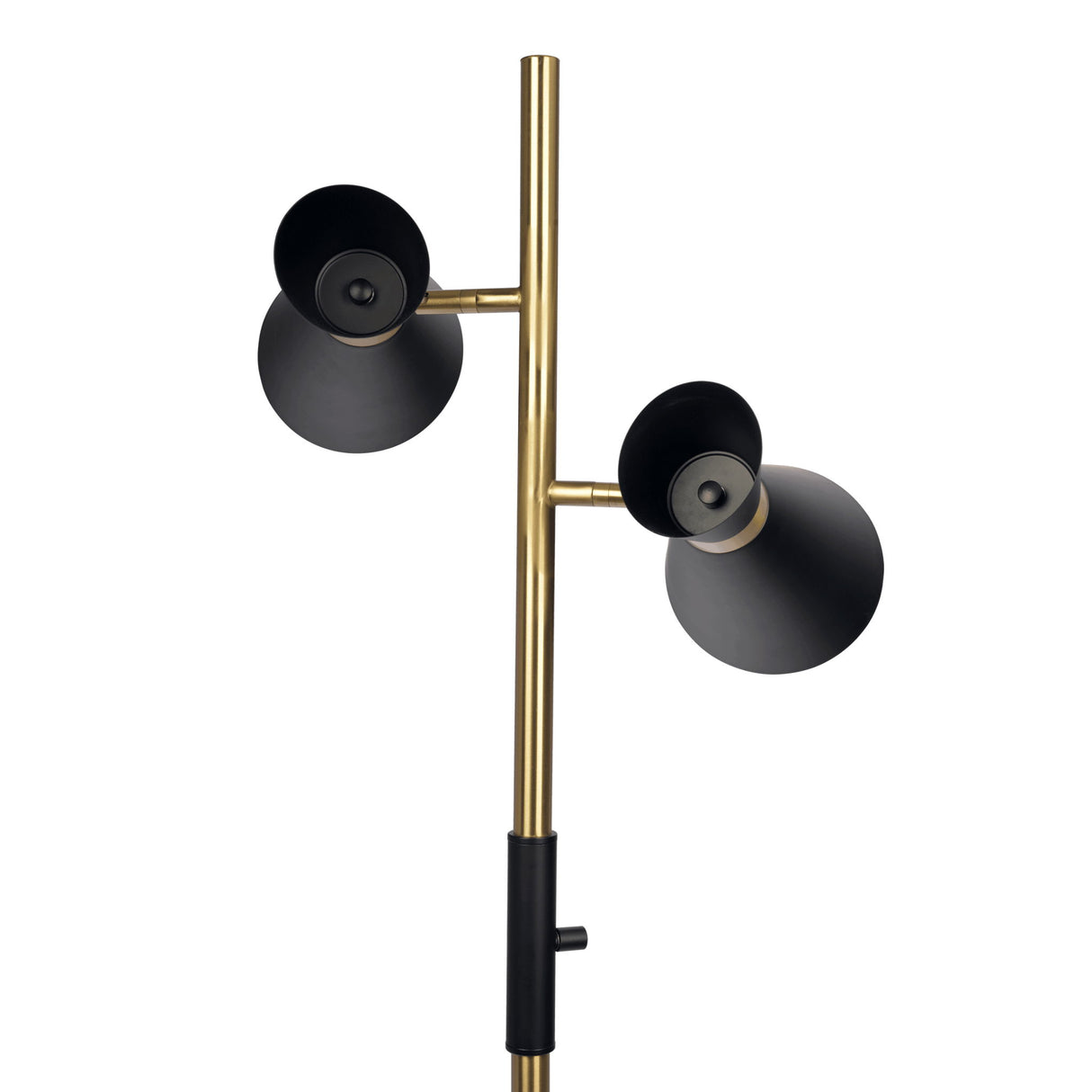 Axis - Floor Lamp With 4 Way Switch Double Spots With Base - Black / Gold by Ashcroft Furniture | Bel Furniture