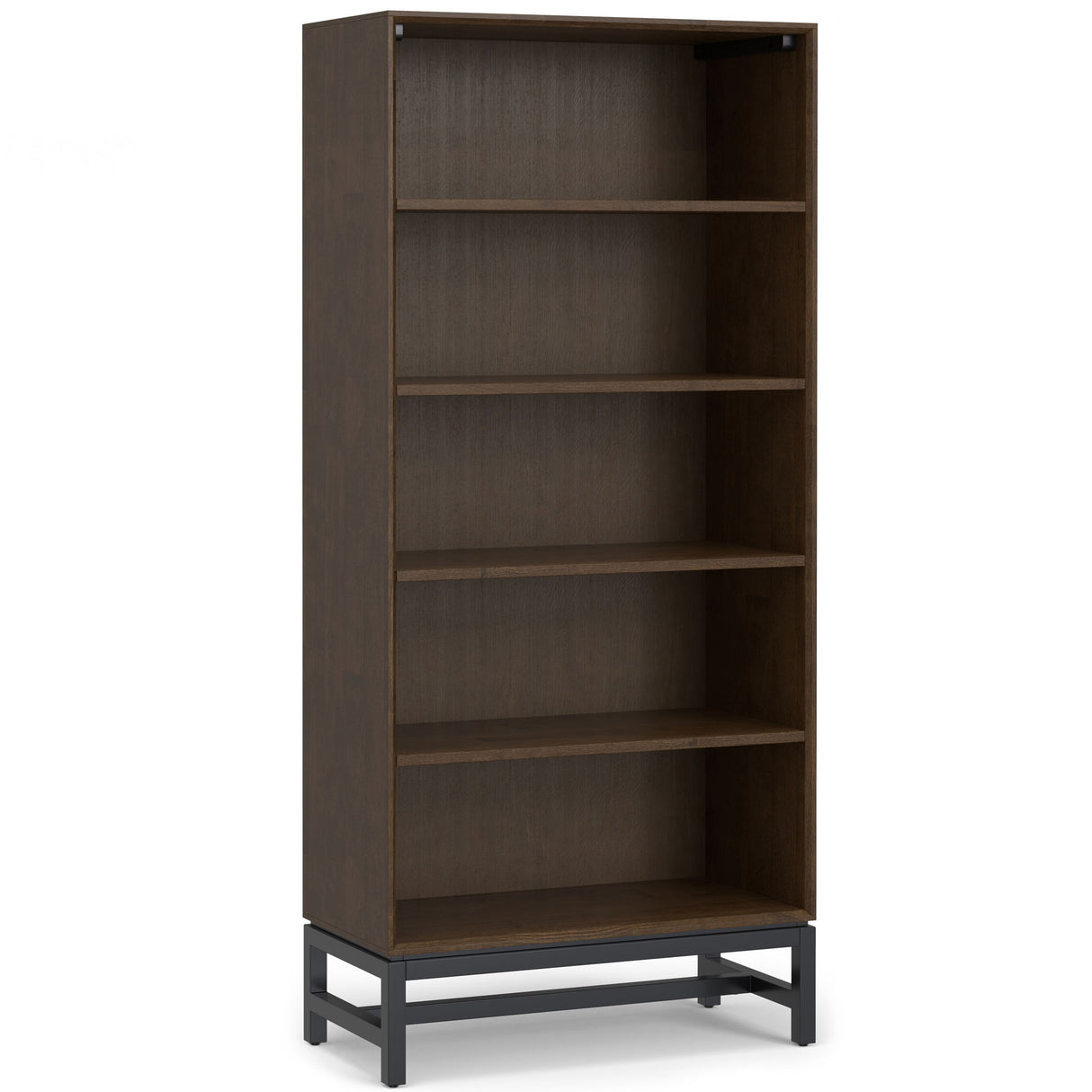 Banting - Mid Century Bookcase, Handcrafted Dark Brown by Simpli-Home | Bel Furniture