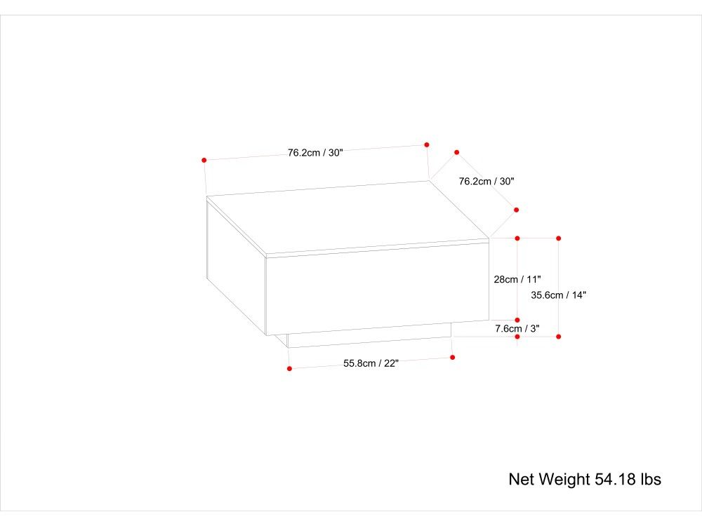 Lockhart - Square Coffee Table - Natural by Simpli-Home | Bel Furniture