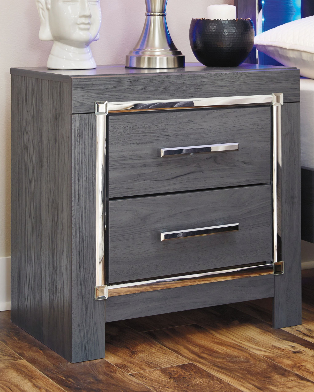 Lodanna - Gray - Two Drawer Night Stand by Signature Design by Ashley® | Bel Furniture