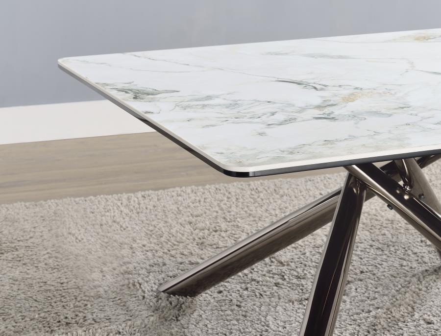 Carvell - Square Sintered Stone Table by Coaster Fine Furniture | Bel Furniture