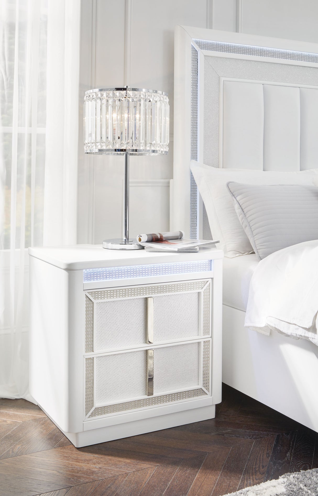 Chalanna - White - Two Drawer Night Stand by Signature Design by Ashley® | Bel Furniture