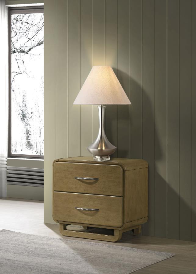 Amsbury - 2-Drawer Nightstand Bedside Table - Nutmeg by Coaster Fine Furniture | Bel Furniture