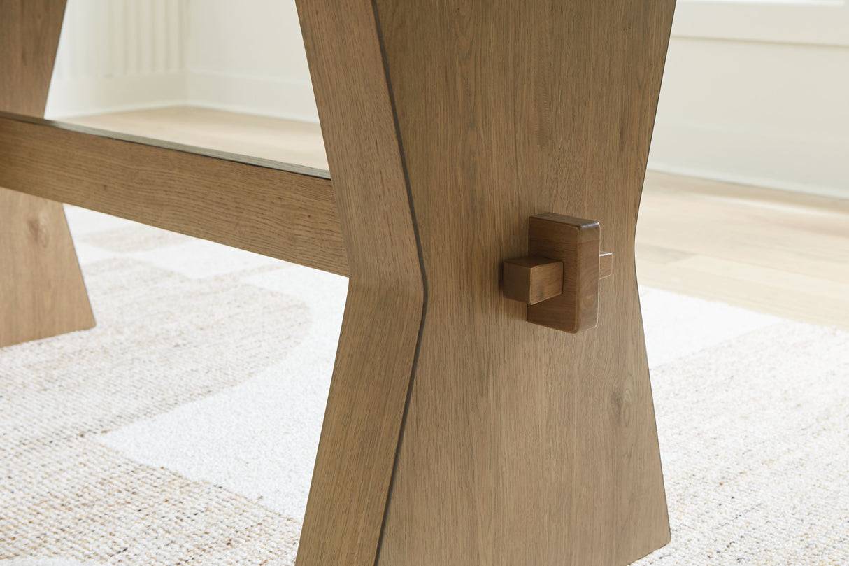 Galliden - Light Brown - Rectangular Dining Room Table by Signature Design by Ashley® | Bel Furniture