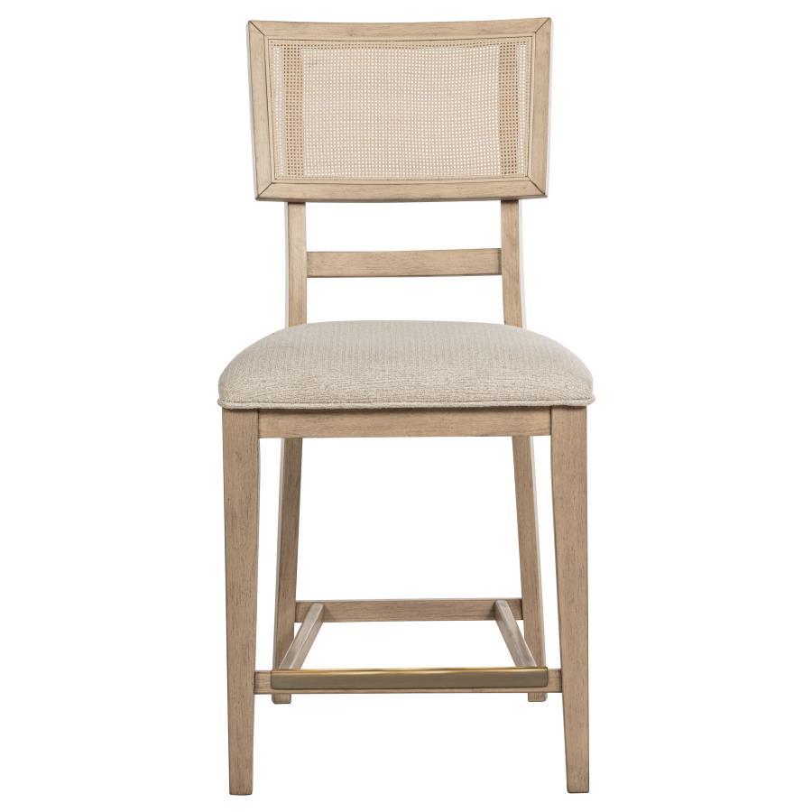 Kailani - Radio Weave Cane Counter Dining Side Chair (Set of 2) - Beige Oak by Coaster Fine Furniture | Bel Furniture