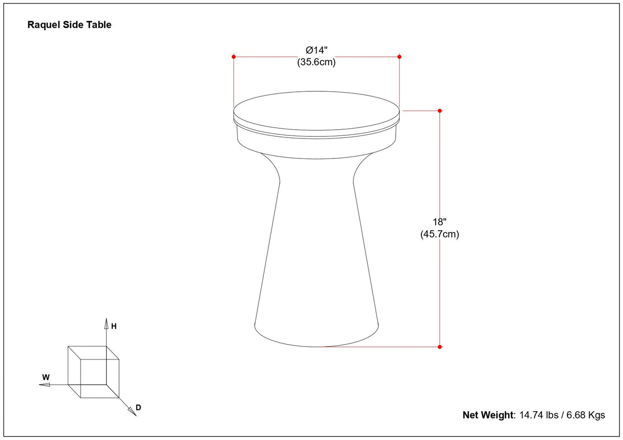 Raquel - Side Table - Antique Brass / White by Simpli-Home | Bel Furniture