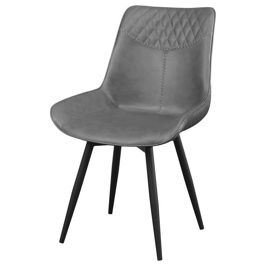 Brassie - Upholstered Swivel Dining Side Chair (Set of 2) - Gray by CoasterEssence | Bel Furniture