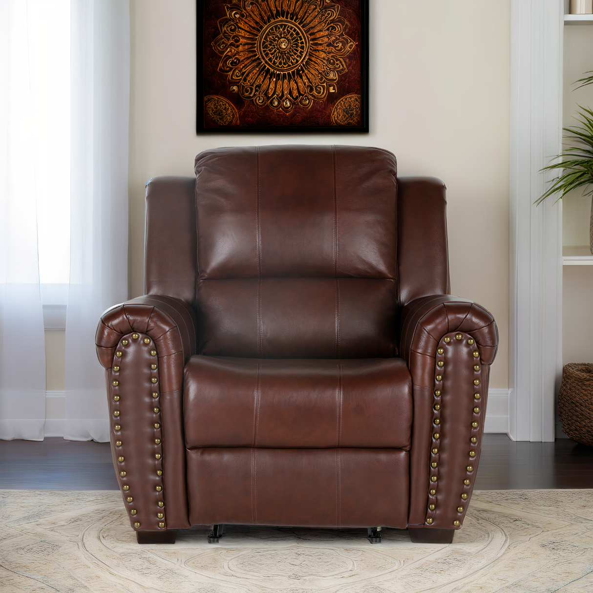 Power Recliner Chair- Top Grain Leather by Sara Collections | Bel Furniture