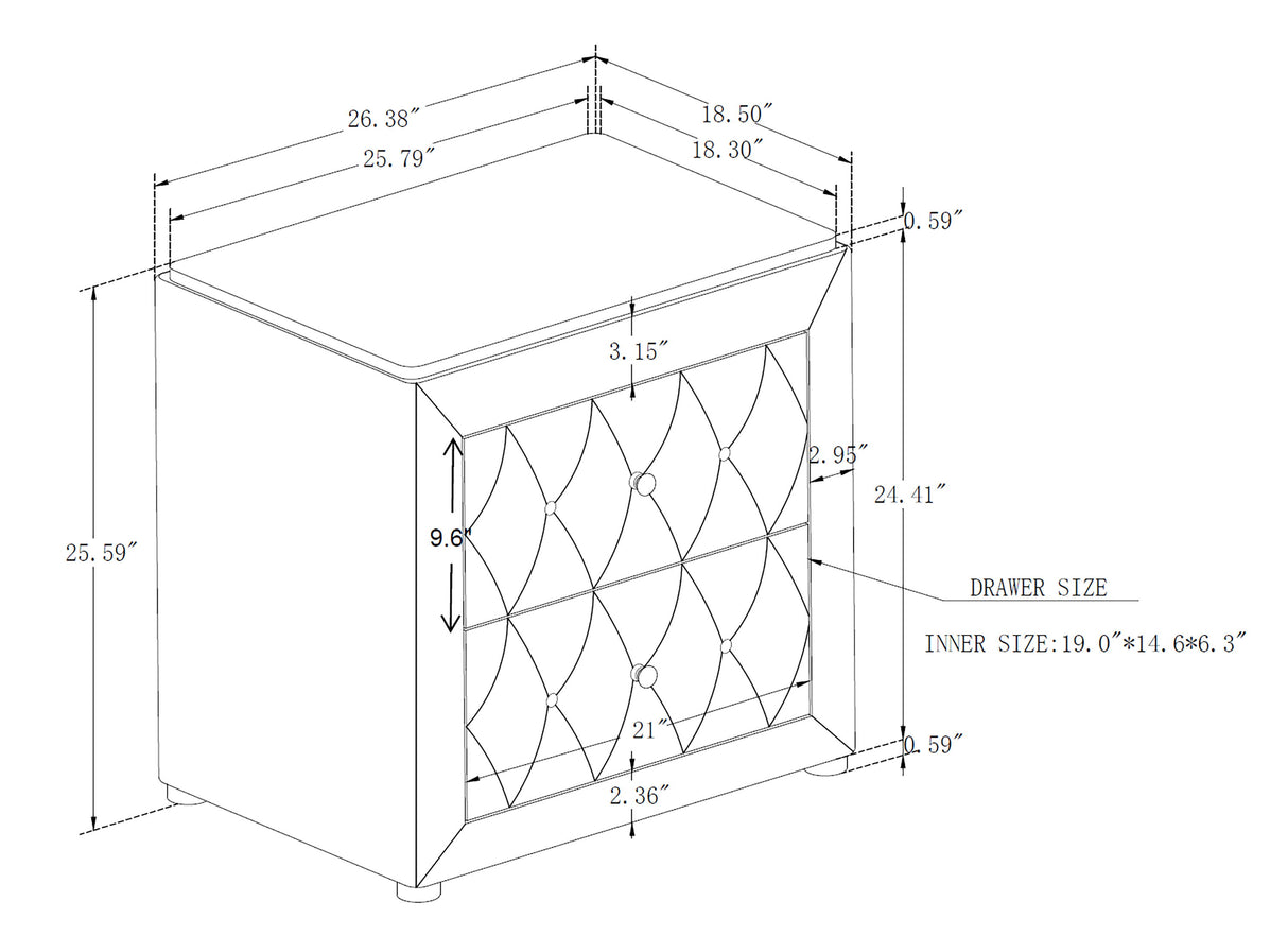 Annabelle - Nightstand by Crown Mark | Bel Furniture