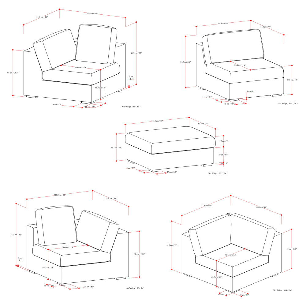 Jasmine - Handcrafted Sofa And Ottoman