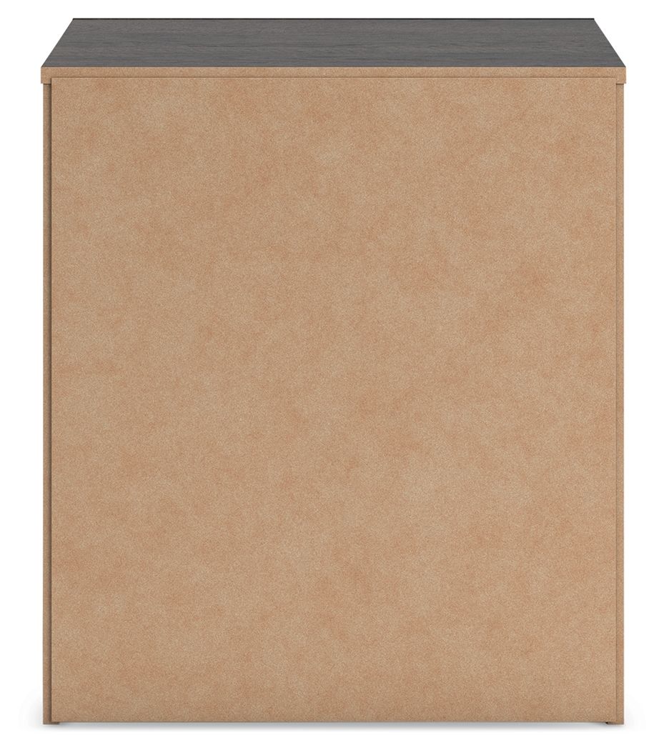 Hollivern - Dark Gray - Two Drawer Night Stand by Signature Design by Ashley® | Bel Furniture