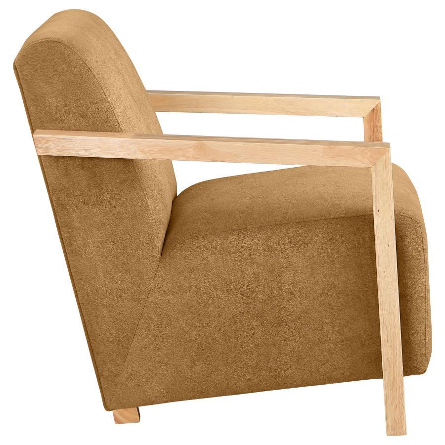 Diego - Upholstered Accent Arm Chair With Wood Arms by CoasterEveryday | Bel Furniture