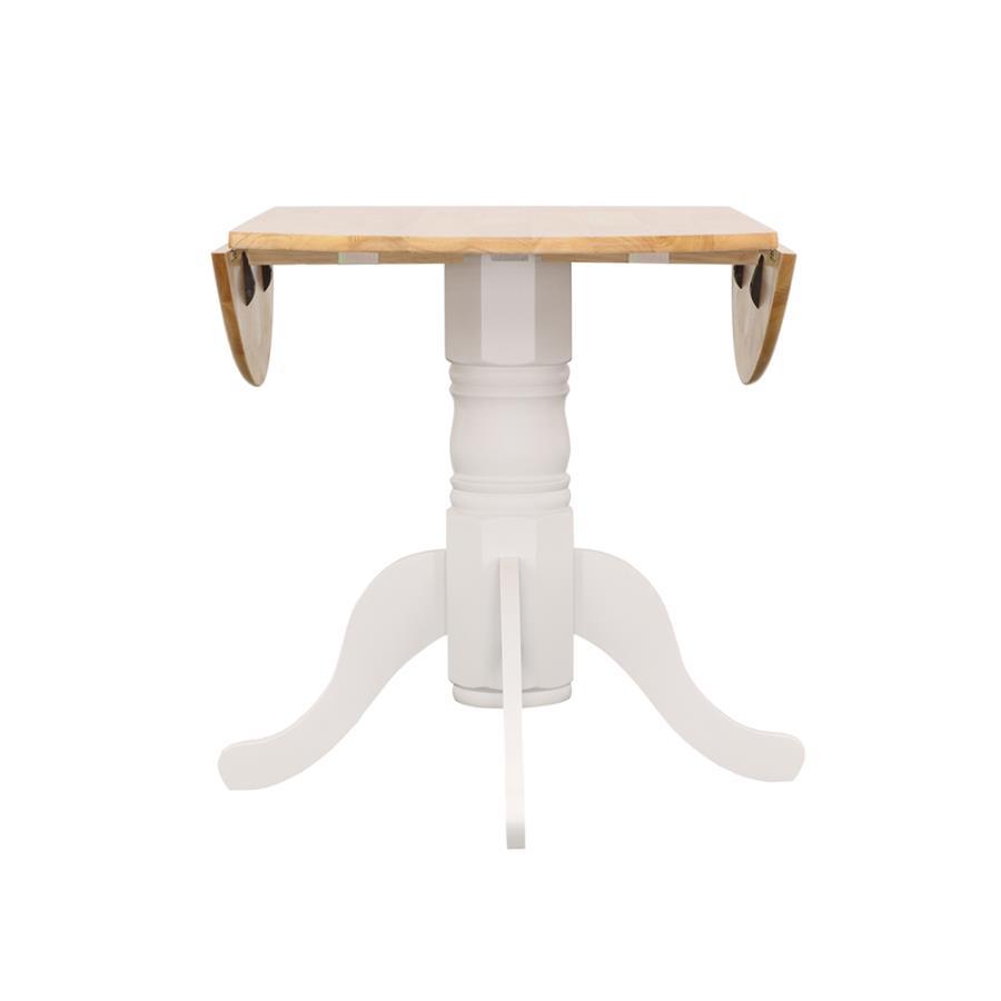 Allison - Round Drop Leaf Extension Dining Table - White by CoasterEveryday | Bel Furniture