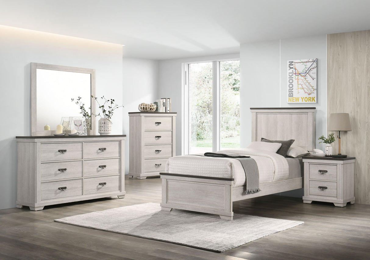 Leighton - Panel Bedroom Set White by Crown Mark | Bel Furniture