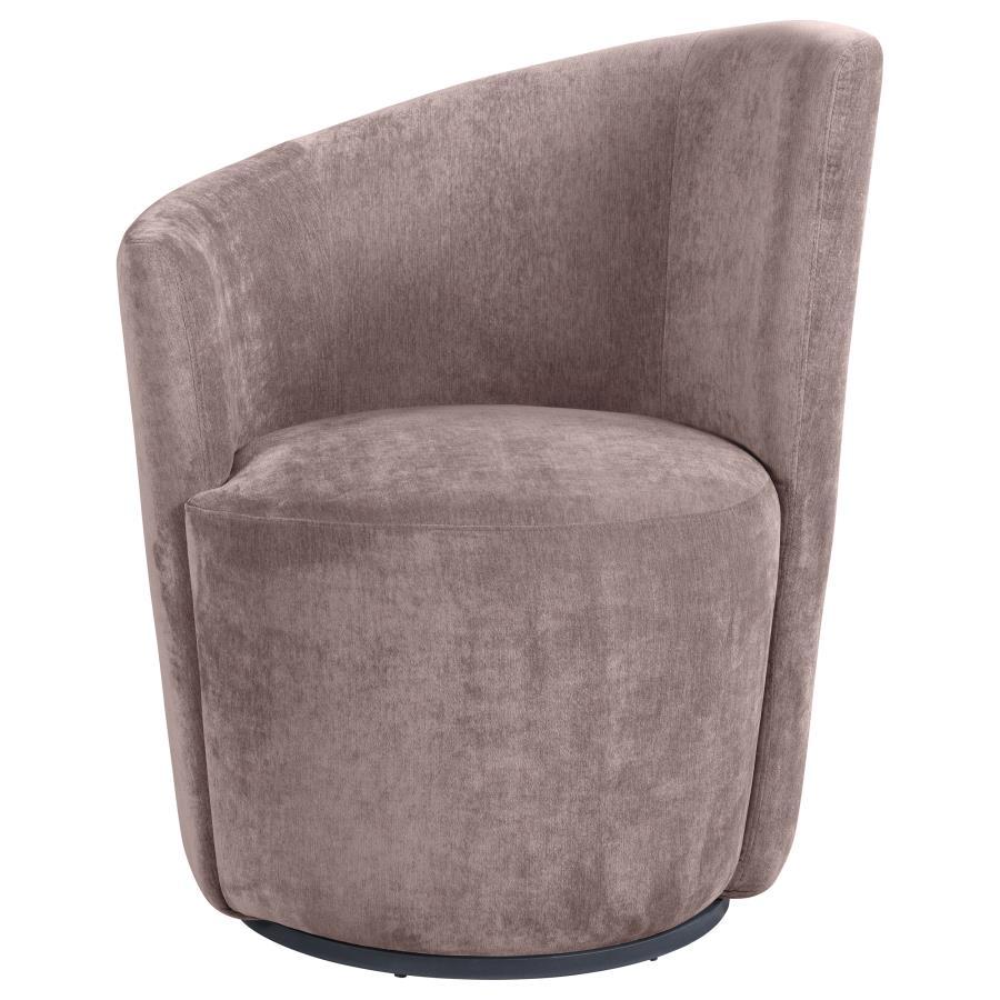 Nueva - Upholstered Swivel Chair Curved Backrest by Coaster Fine Furniture | Bel Furniture
