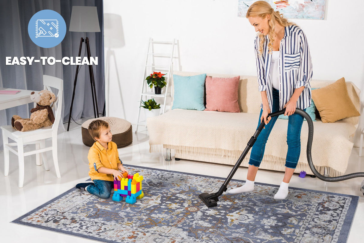 Payas - 8' X 10' Traditional Area Rug - Blue