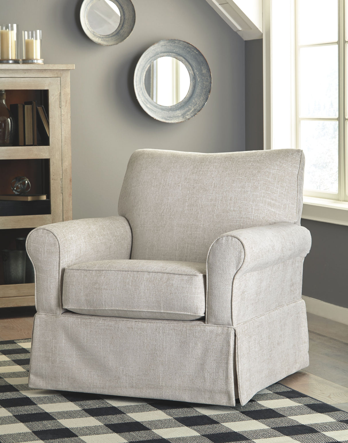 Searcy - Quartz - Swivel Glider Accent Chair by Signature Design by Ashley® | Bel Furniture