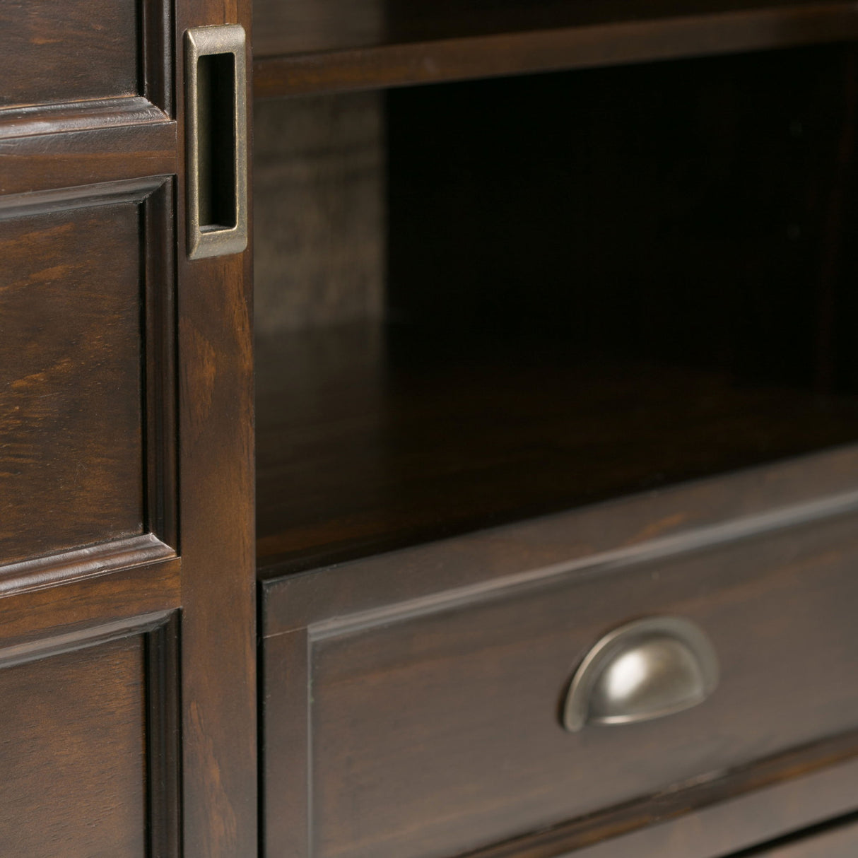 Burlington - Handcrafted Tall TV Media Stand by Simpli-Home | Bel Furniture