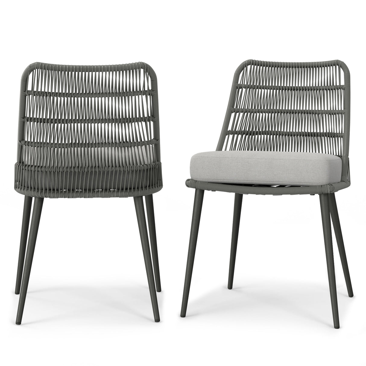 Beachside - Outdoor Dining Chair (Set of 2) - Gray by Simpli-Home | Bel Furniture