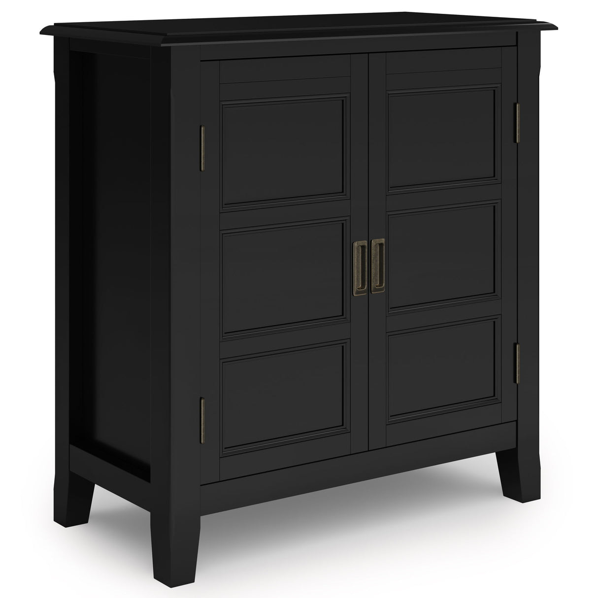Burlington - Handcrafted Low Storage Cabinet Black by Simpli-Home | Bel Furniture