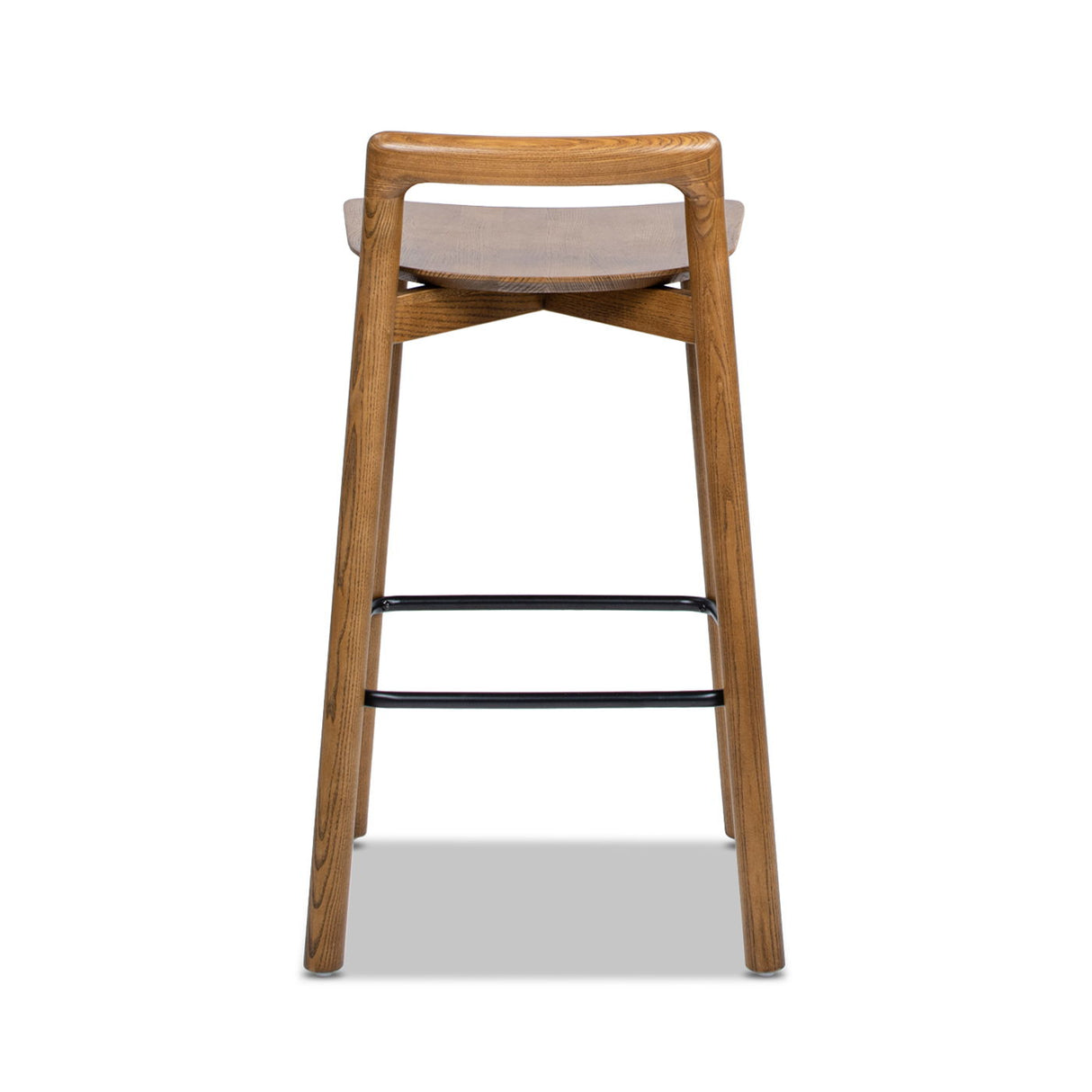 Sven - Modern Minimalist Low Back Counter Stool - Dark Brown Walnut by Jennifer Taylor Home | Bel Furniture
