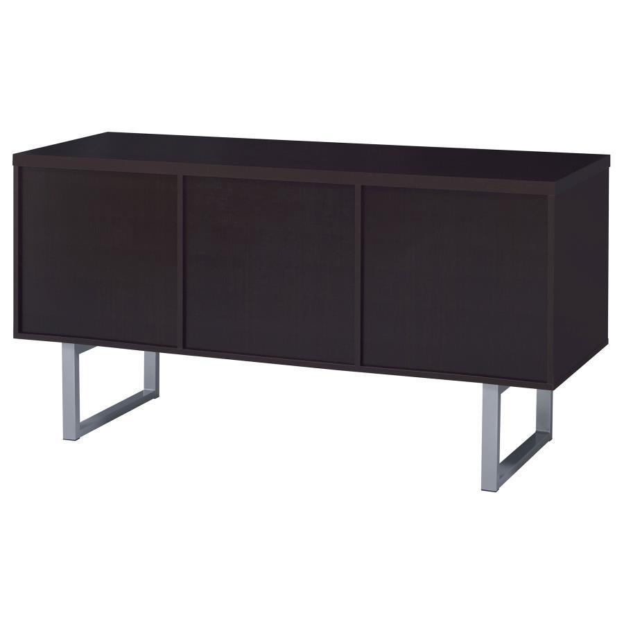 Lawtey - 5-Drawer Home Office Storage Credenza - Cappuccino by CoasterEveryday | Bel Furniture