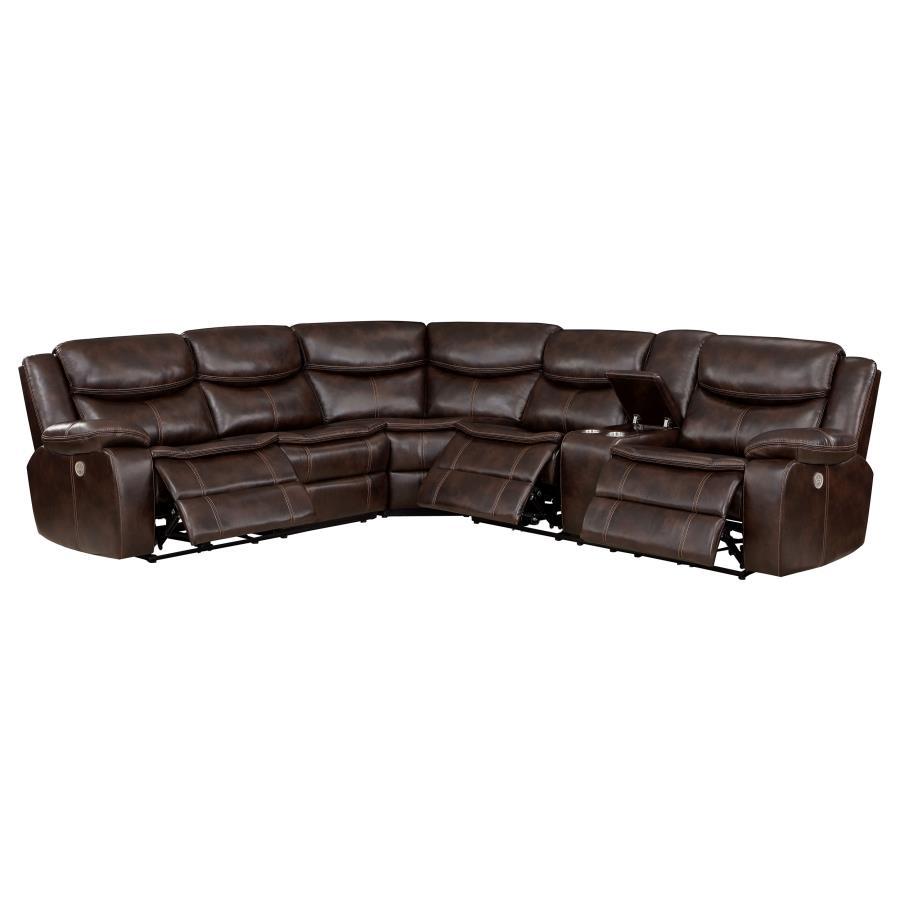 Sycamore - Upholstered Power Reclining Sectional Sofa by Coaster Fine Furniture | Bel Furniture
