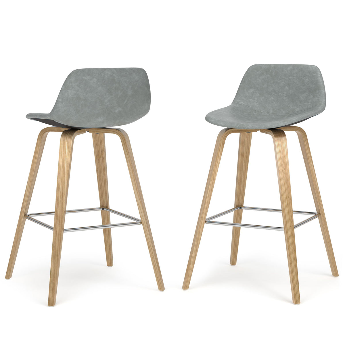 Randolph - Counter / Bar Height Stool Upholstered (Set of 2) - Gray