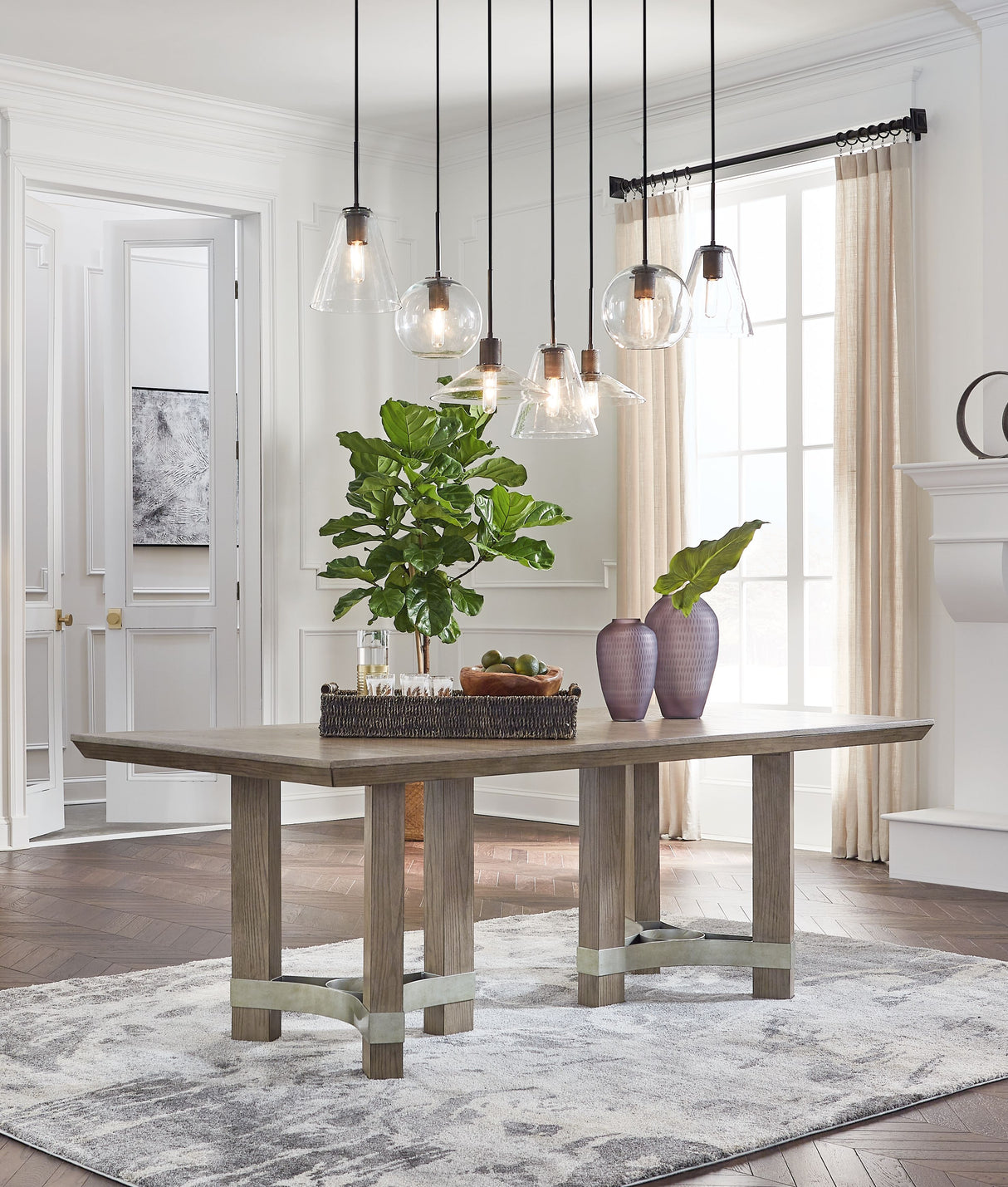Chrestner - Gray - Rectangular Dining Room Table by Signature Design by Ashley® | Bel Furniture