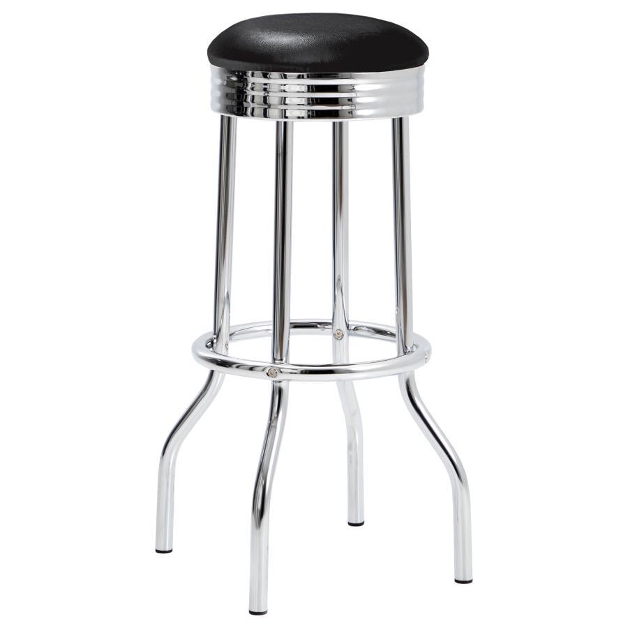 Retro - Upholstered Metal Swivel Bar Stool (Set of 2) by CoasterEveryday | Bel Furniture