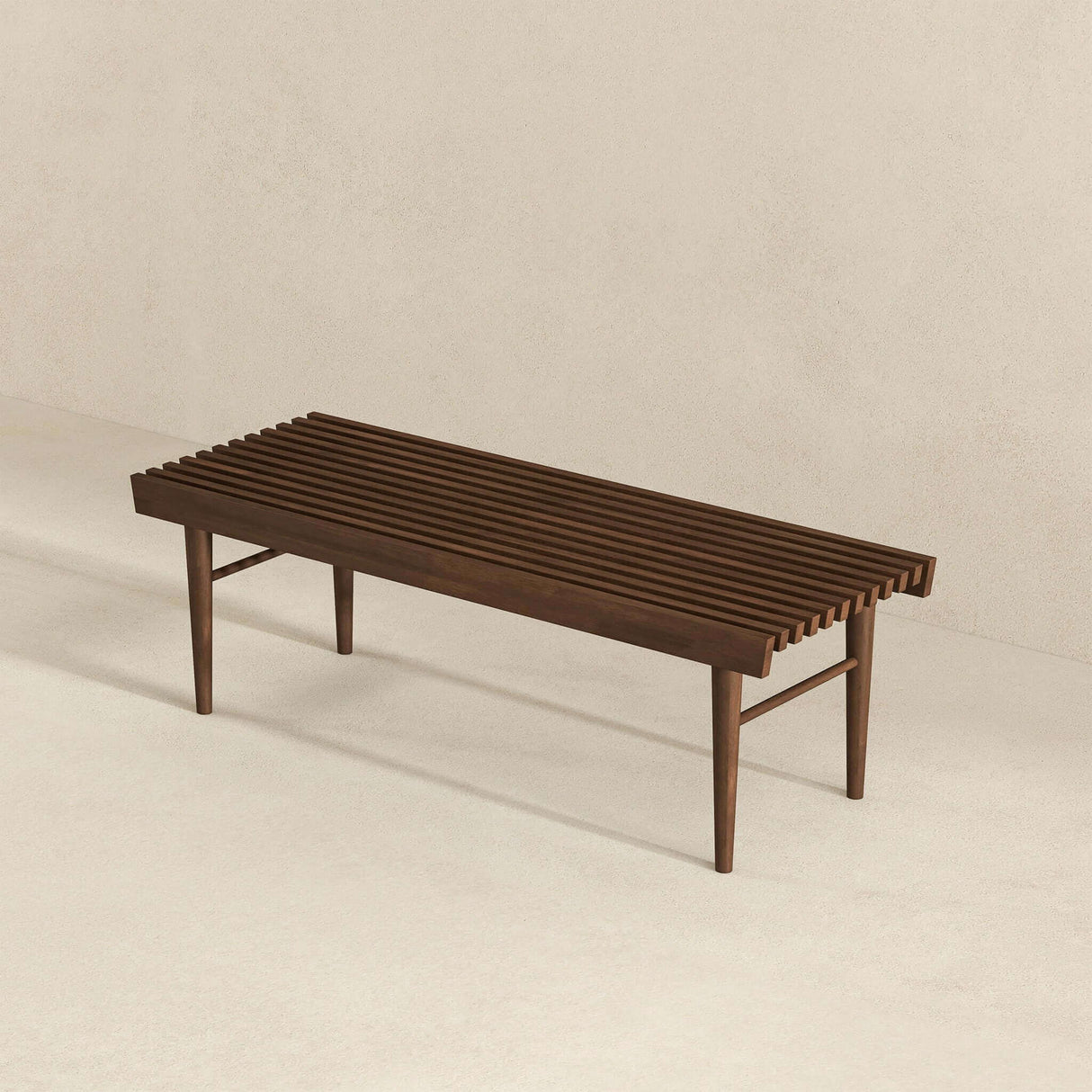 Mia - Mid-Century Modern Bench - Dark Brown by Ashcroft Furniture | Bel Furniture
