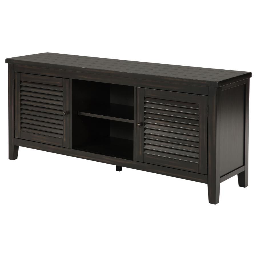 Concord - 2-Door TV Stand Console - Distressed Java by Coaster Fine Furniture | Bel Furniture