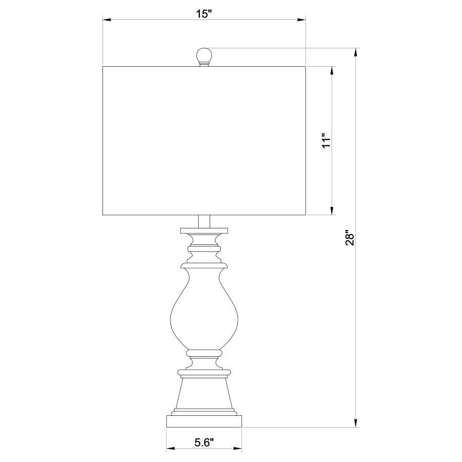 Brie - Drum Shade Urn Table Lamp - Antique Gold by CoasterEveryday | Bel Furniture