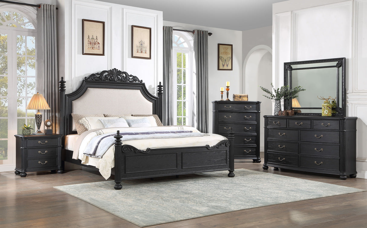 Kingsbury - Nightstand - Black by Crown Mark | Bel Furniture