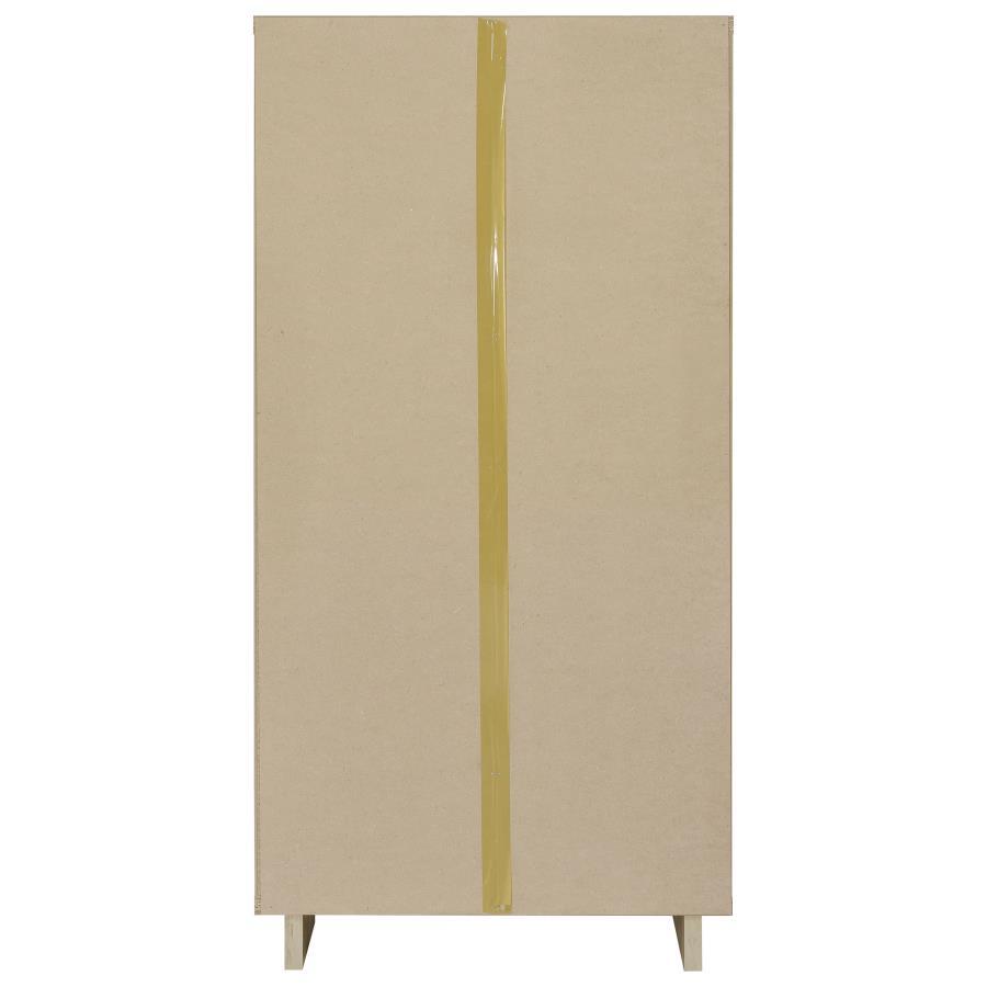 Dalton - 6-Shelf Bookcase - White And Distressed Pine by CoasterEveryday | Bel Furniture