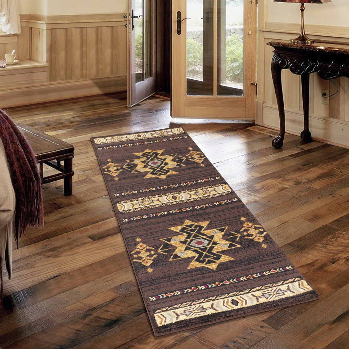 Tribes - 5'3" X 7'3" Southwest Area Rug - Brown by Icona Home Decor | Bel Furniture