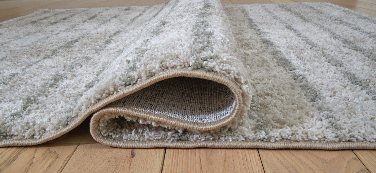 Laddway - 5' x 7' Rug - Cream / Green