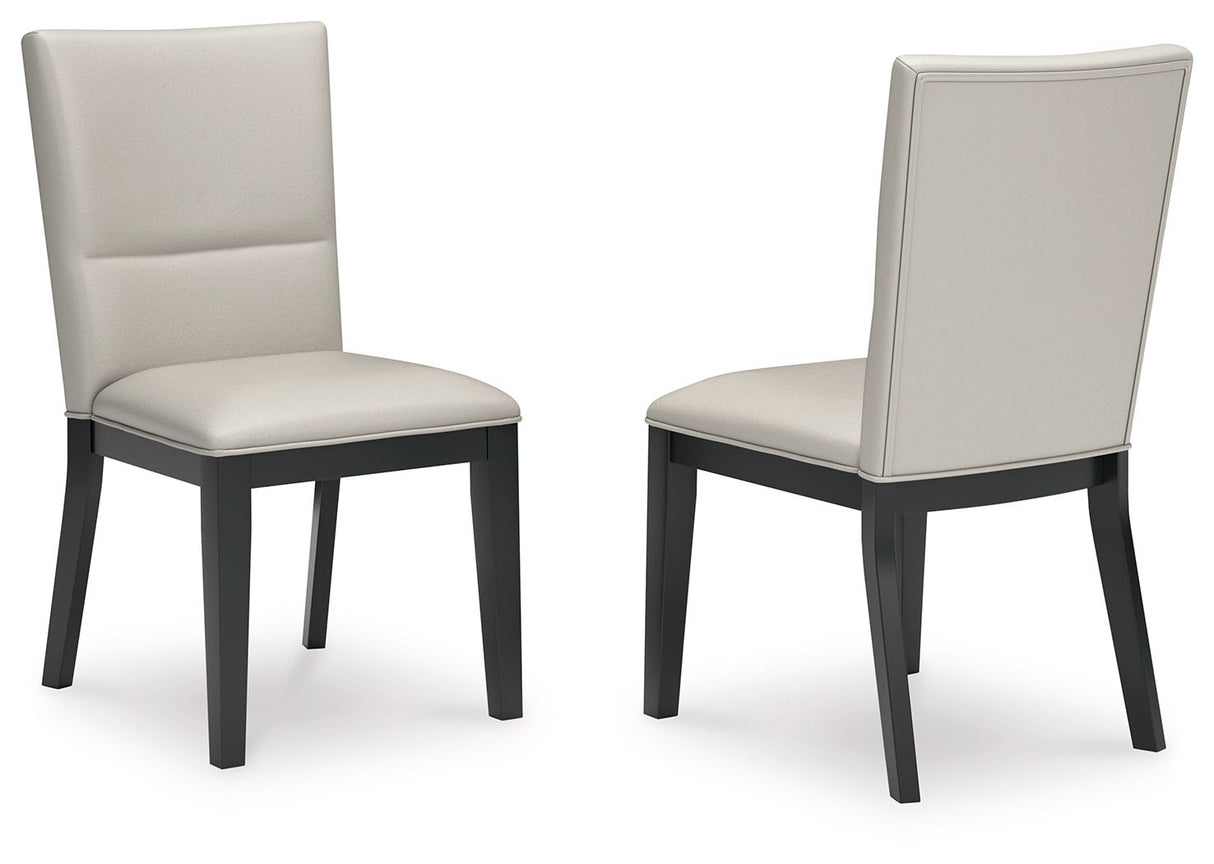 Glinari - Taupe / Black - 5 Pc. - Dining Room Table, 4 Side Chairs by Signature Design by Ashley® | Bel Furniture