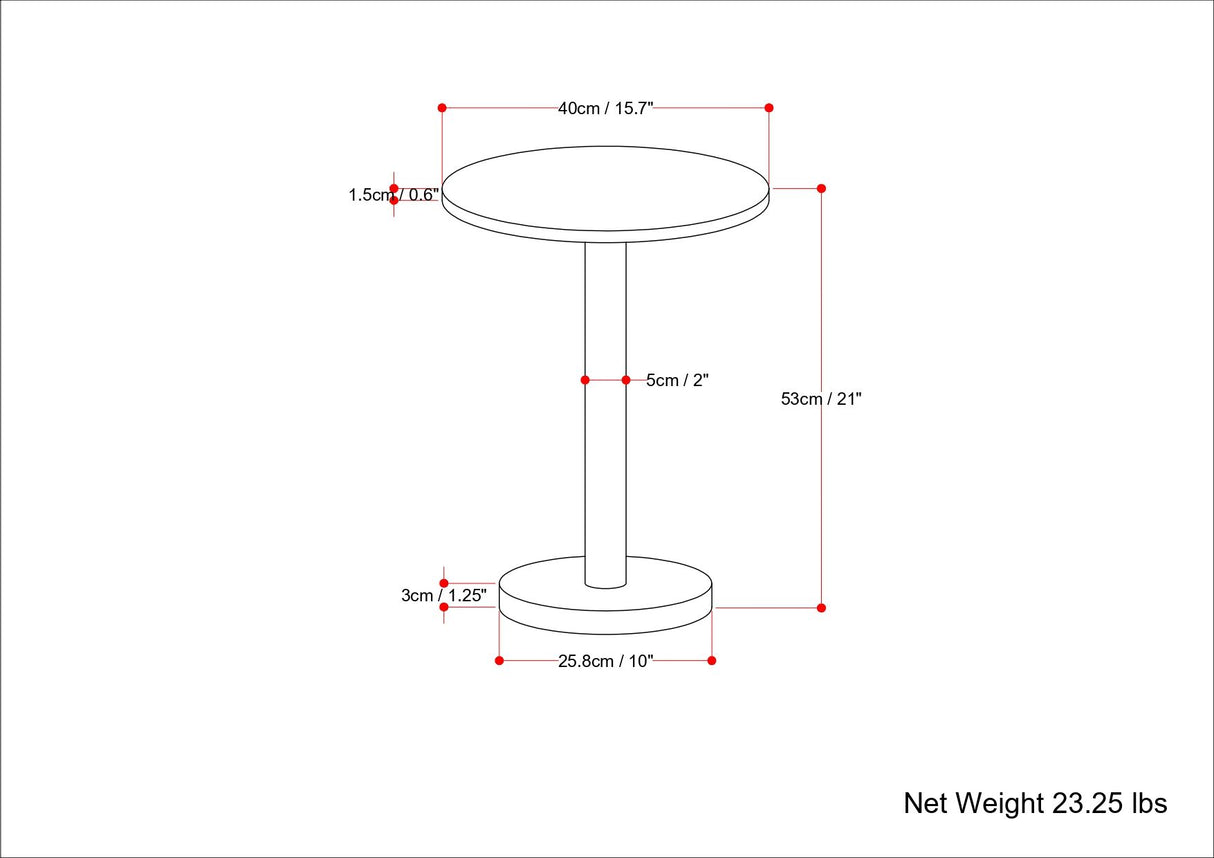 Evans - Marble Side Table - White by Simpli-Home | Bel Furniture