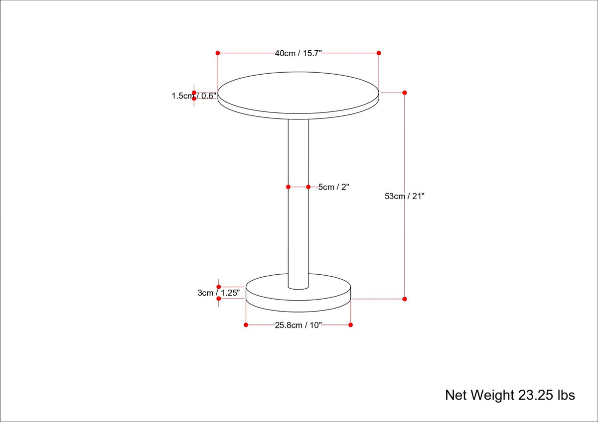 Evans - Marble Side Table - White