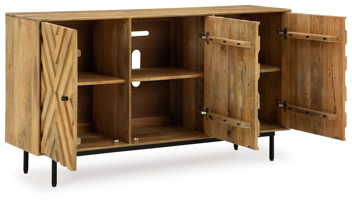 Cadewick - Natural - Accent Cabinet by Signature Design by Ashley® | Bel Furniture
