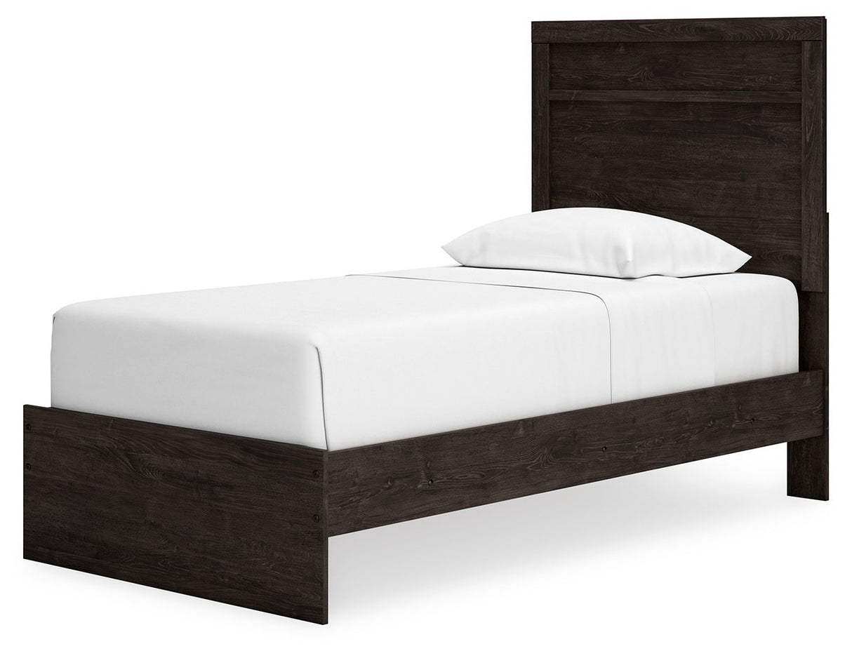 Belachime - Twin Panel Bed - Black
